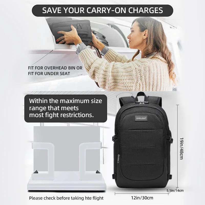 Front pocket and clean black backpack shape